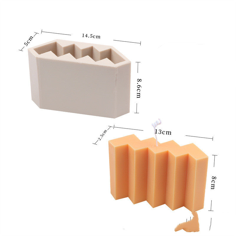 Zig Zag Silicone Candle Mould - Create Stunning Wave-Shaped Candles Candles Moulds
