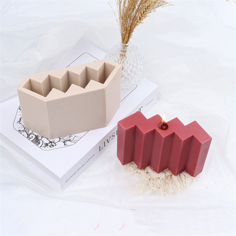 Zig Zag Silicone Candle Mould - Create Stunning Wave-Shaped Candles Candles Moulds
