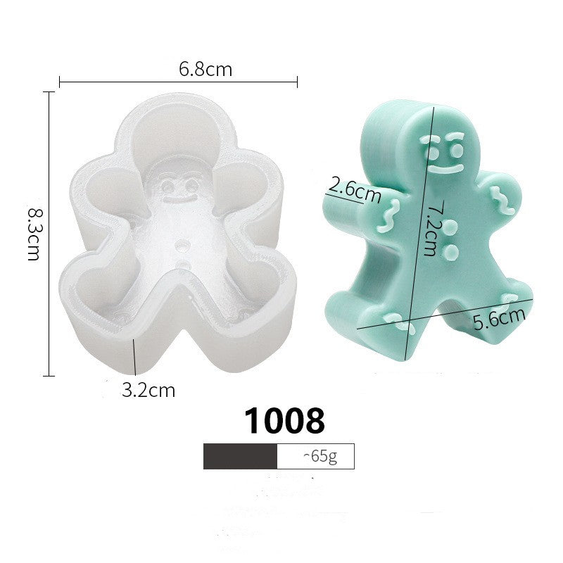 Christmas Silicone Candle Moulds - Gingerbread Man