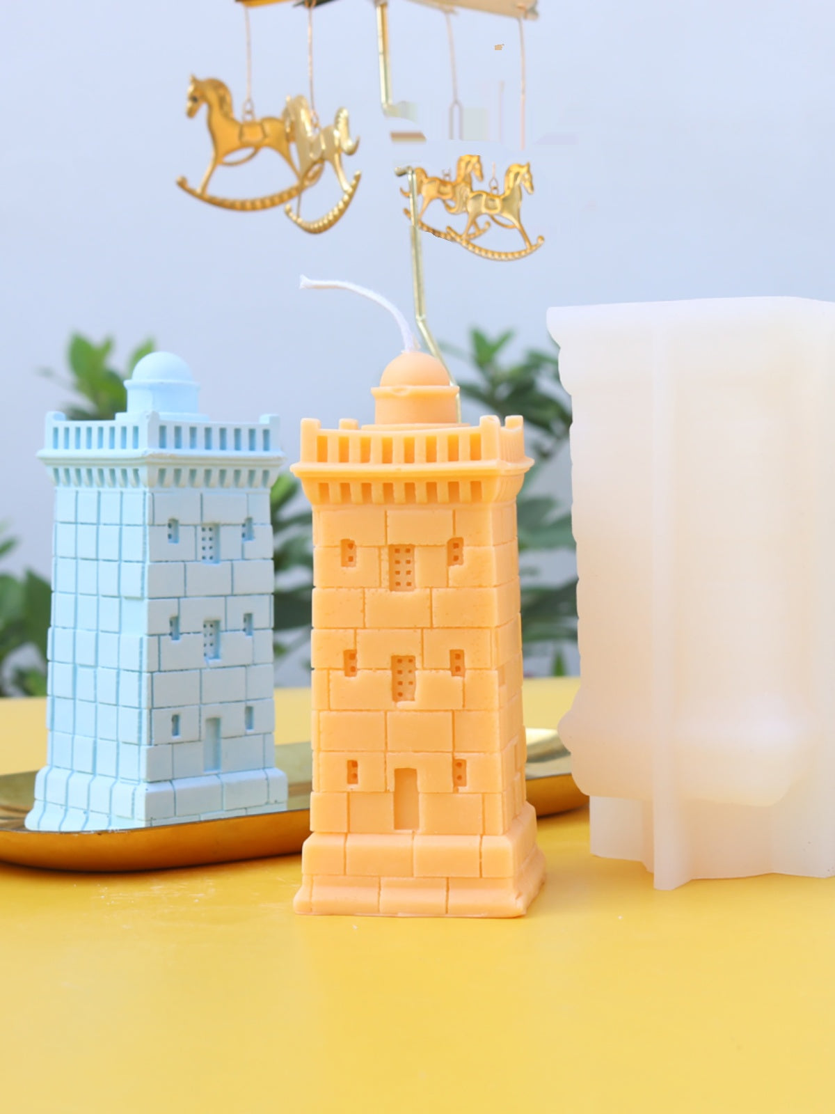 Castle House Lighthouse Design Silicone Candle Mould