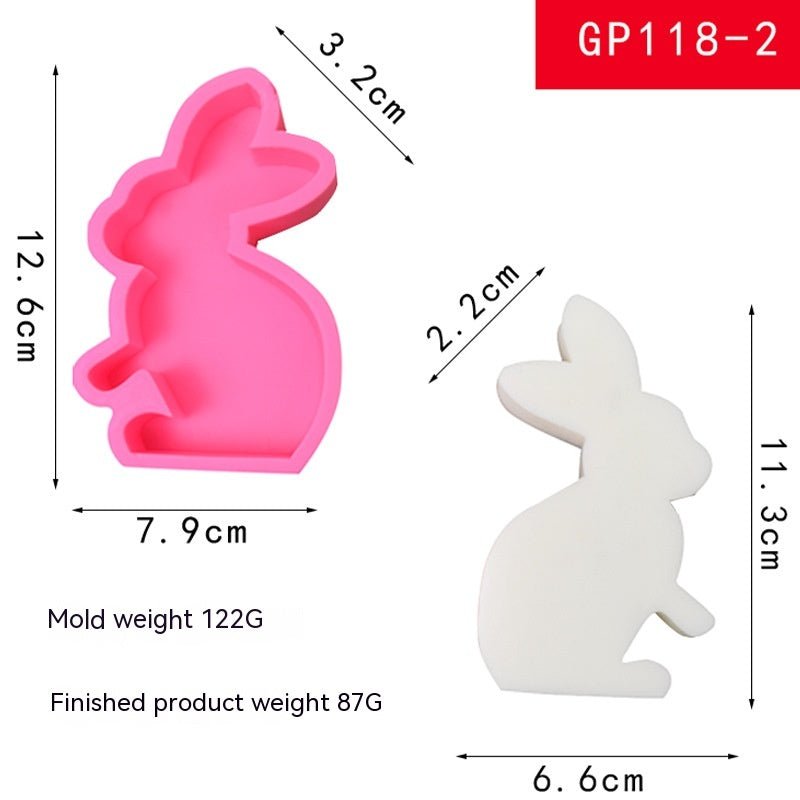 Cute Rabbit Aromatherapy Candle Silicone Mould