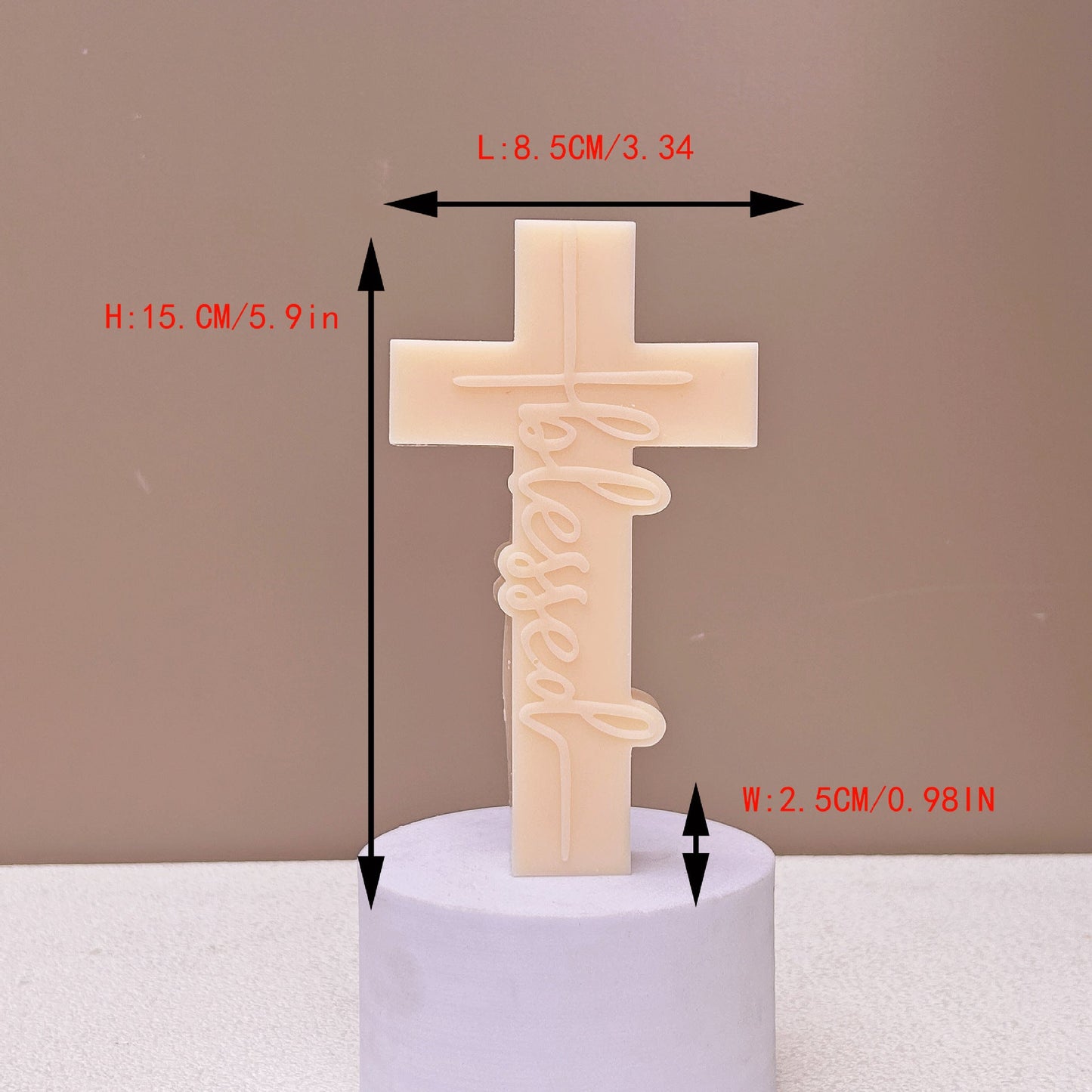 Cross Faith Religoius Candle Mould