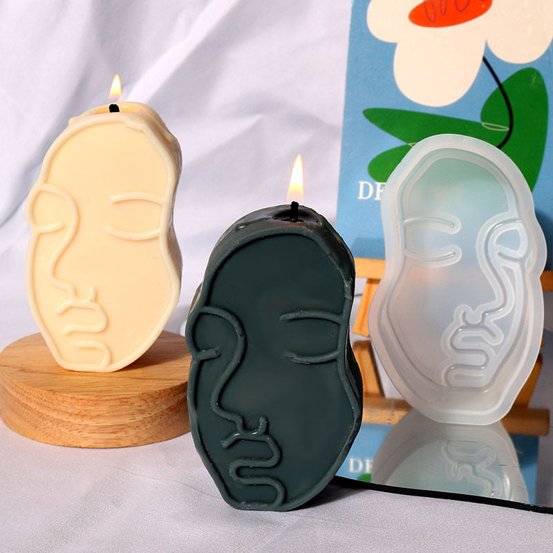 3D Human Face Silicone Candle Mould