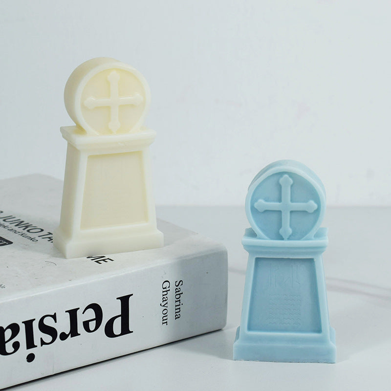 Cross Monument Aromatherapy Candle Silicone Mould