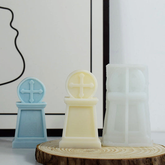 Cross Monument Aromatherapy Candle Silicone Mould