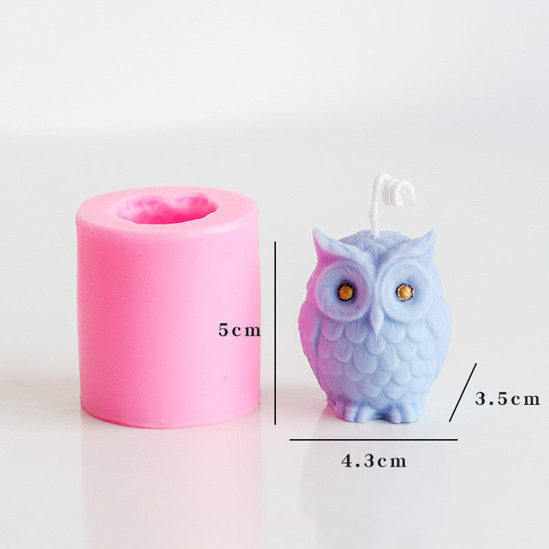 3D Owl Silicone Candle Mould for Aromatherapy DIY