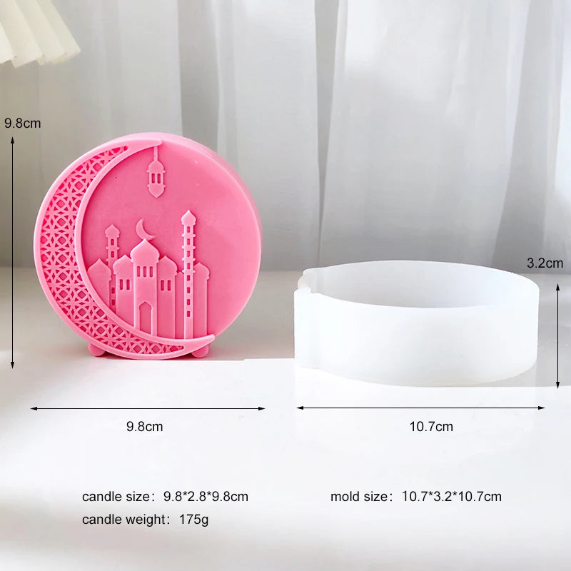 Mosque Style Round Moon Candle Mould