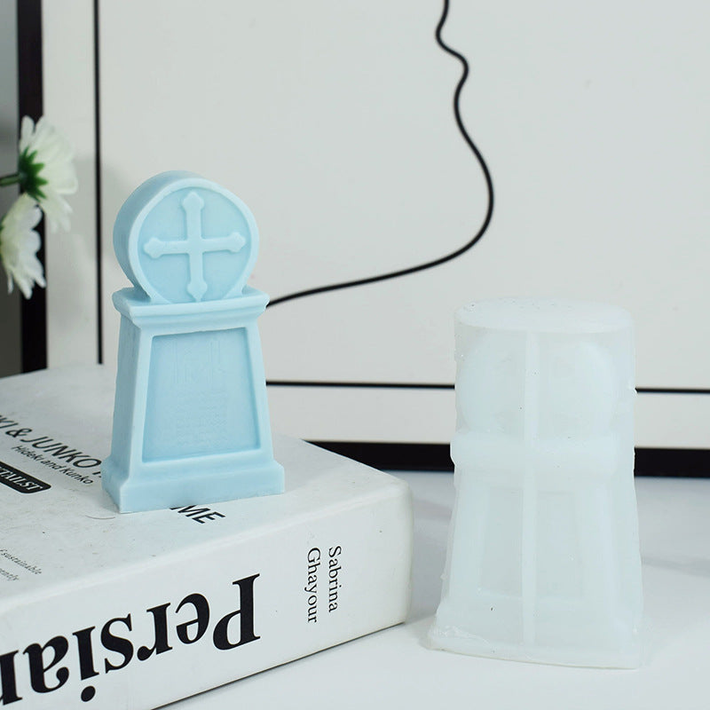 Cross Monument Aromatherapy Candle Silicone Mould