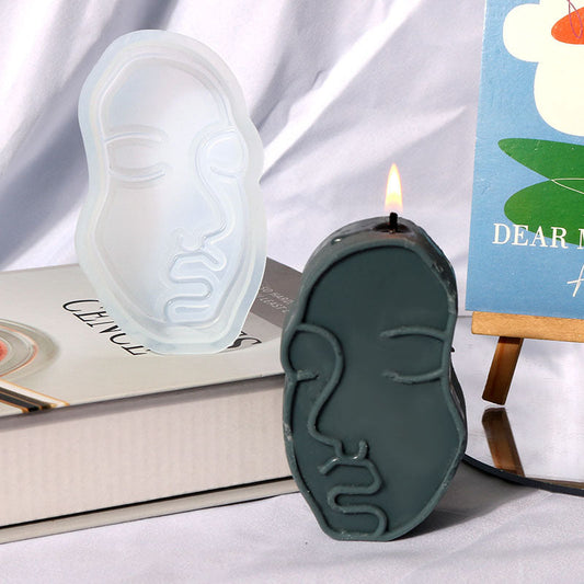 3D Human Face Silicone Candle Mould