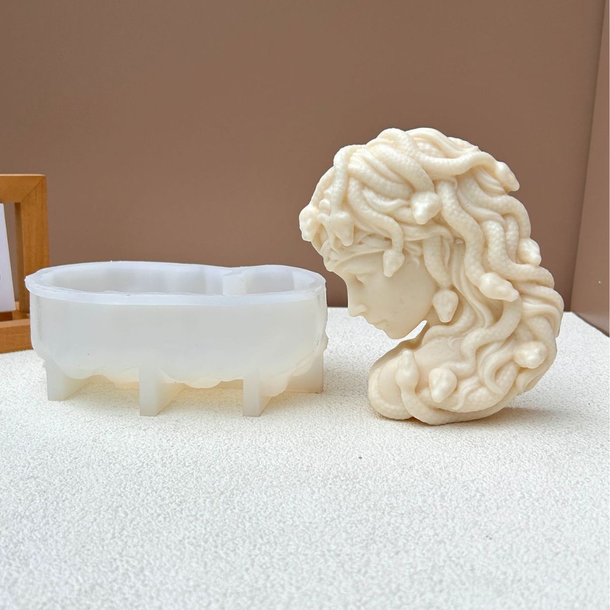 Half Face Medusa Silicone Candle Mould