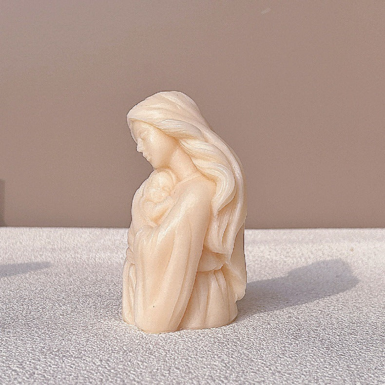 DIY Virgin Mary Statue Silicone Candle Mould