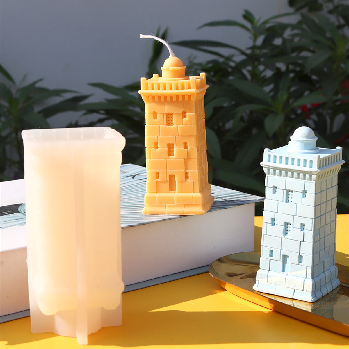 Castle House Lighthouse Design Silicone Candle Mould