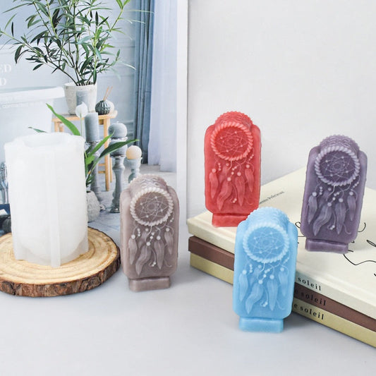 Leaves Stone Monument Candle Silicone mould