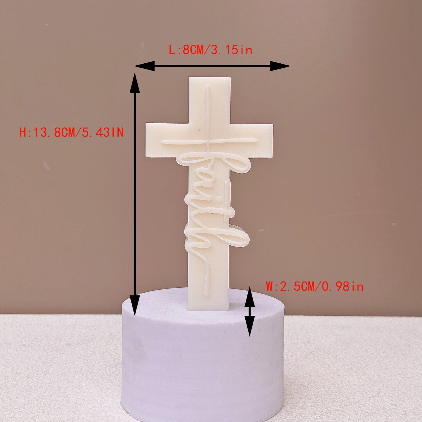 Cross Faith Religoius Candle Mould