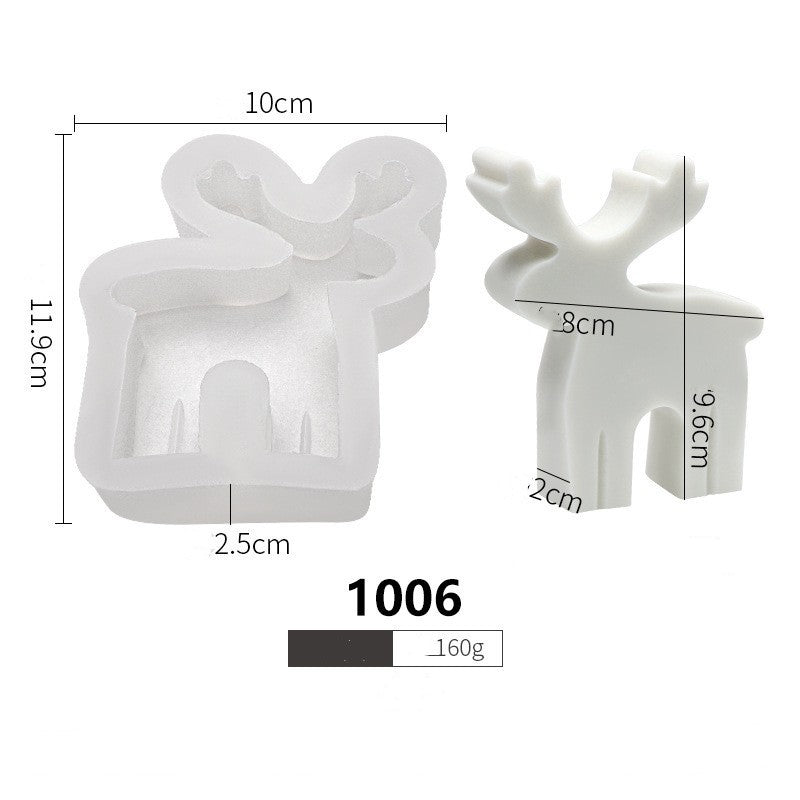 Christmas Silicone Candle Moulds - Elk
