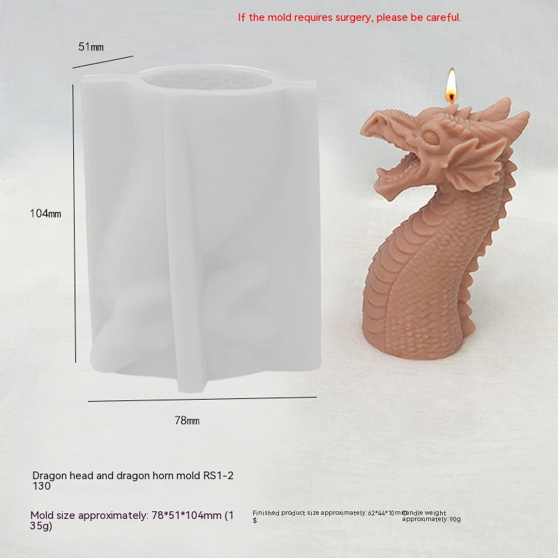 3D Dragon Silicone Candle Mould