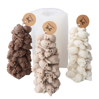 Skull Tower Candle Mould 