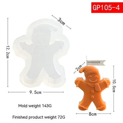 Christmas Gingerbread Man Candle Mould 