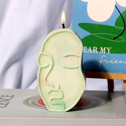 3D Human Face Silicone Candle Mould