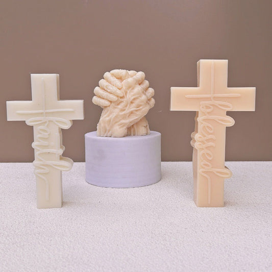 Cross Faith Religoius Candle Mould