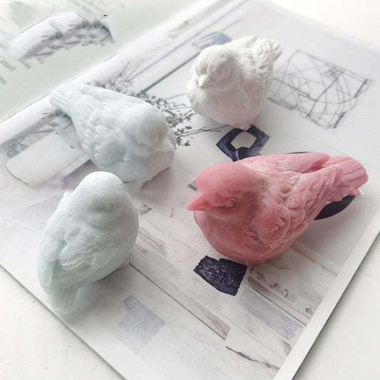 Birds of Paradise Candles Mould - 3D Sparrow Bird