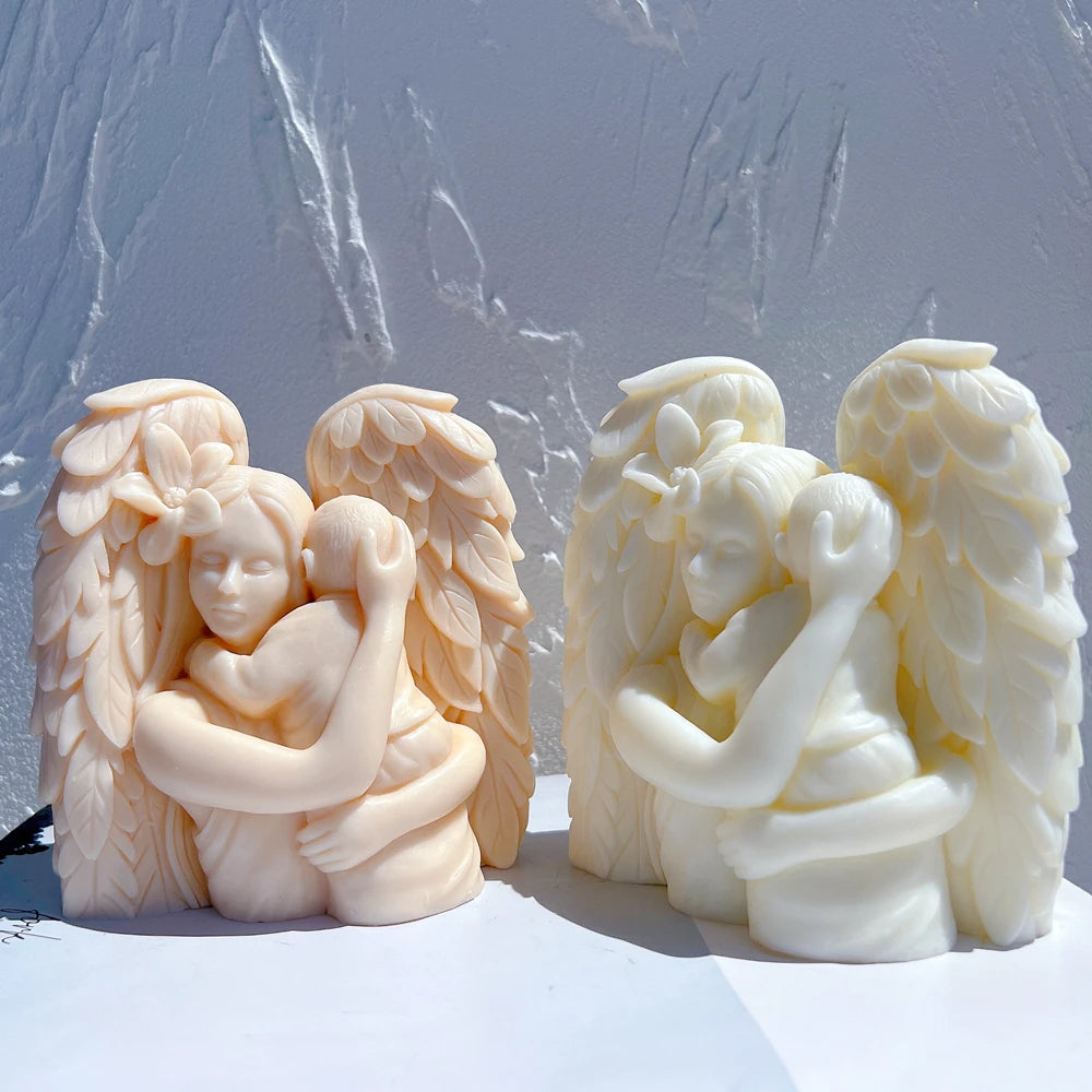 Angel Mother With Baby Candle Mould
