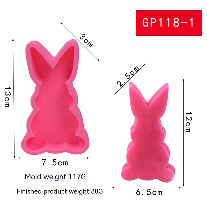 Cute Rabbit Aromatherapy Candle Silicone Mould
