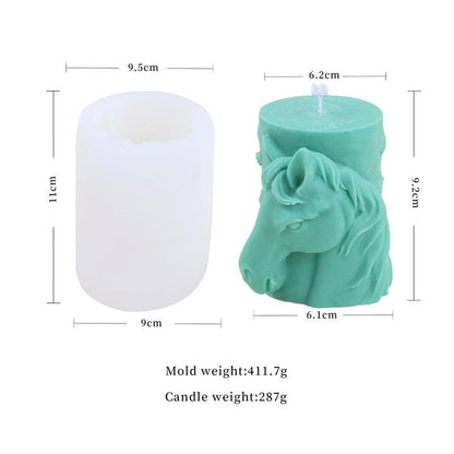 3D Animal Cylinder Silicone Candle Mould | Perfect for DIY Candle Making Candles Moulds