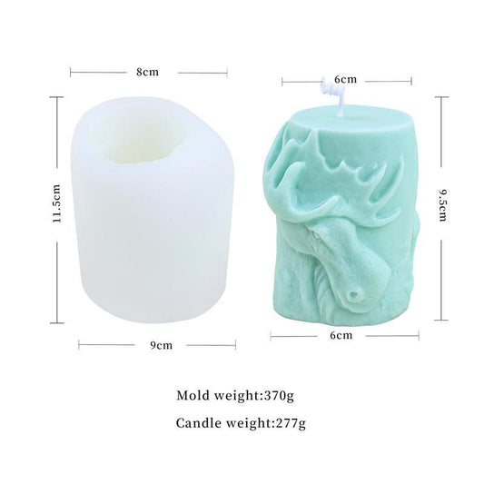 3D Animal Cylinder Silicone Candle Mould | Perfect for DIY Candle Making Candles Moulds