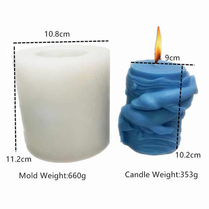 3D Animal Cylinder Silicone Candle Mould | Perfect for DIY Candle Making Candles Moulds