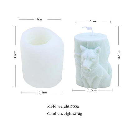 3D Animal Cylinder Silicone Candle Mould | Perfect for DIY Candle Making Candles Moulds