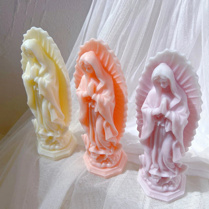 Virgin Mary Statue Candle Silicone mould