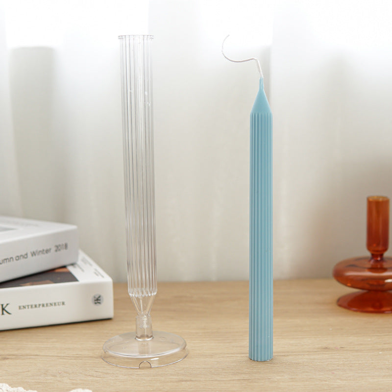 New Church Candle Mould 3D Bracket Long Pole for Striped Cylindrical Candle 