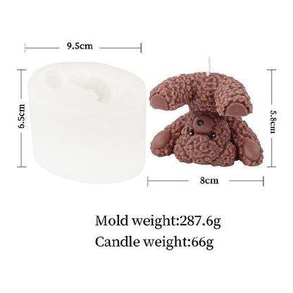 3D Cute Bear Silicone Candle Mould