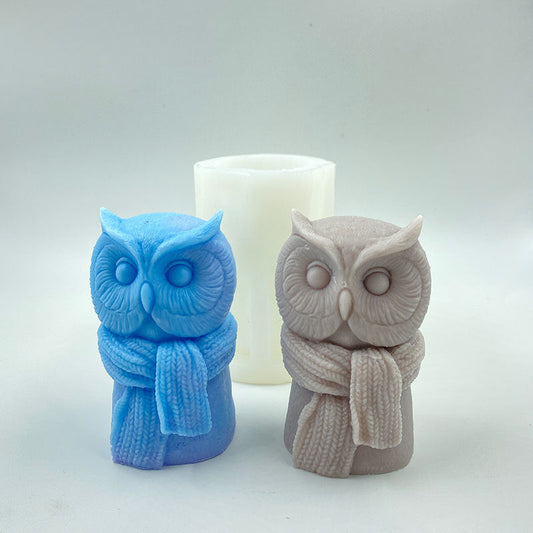 Craft Adorable Owl Candles with Our Cute Scarf Owl Silicone Mould