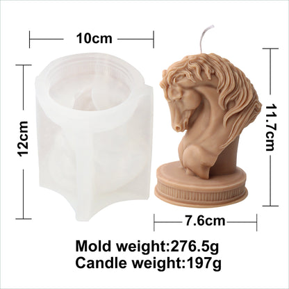 Horse Head Statue Silicone Candle Mould