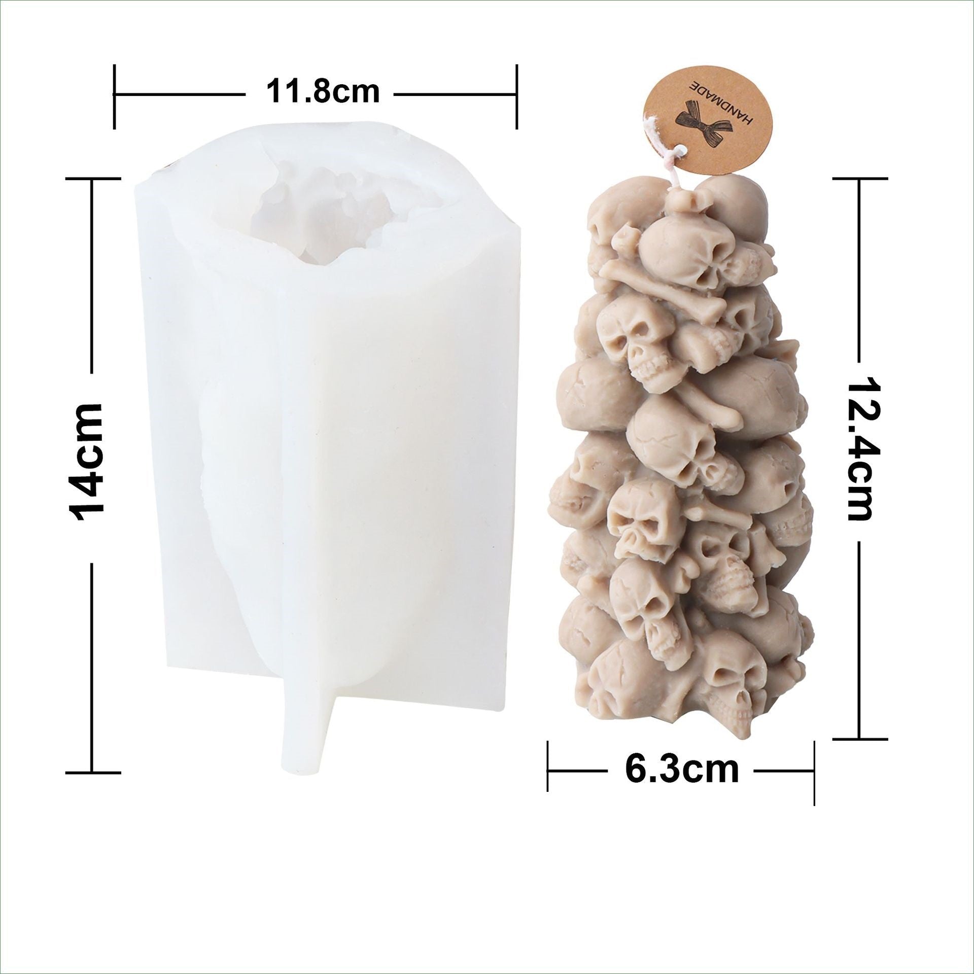 Skull Tower Candle Mould 