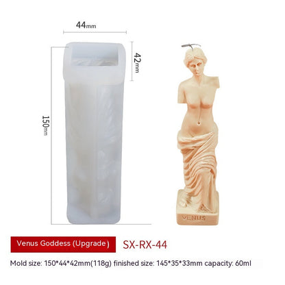 Retro Roman Column Candle Silicone Mould