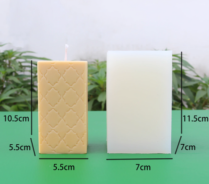 Leaf Pattern Pillar Candle Mould