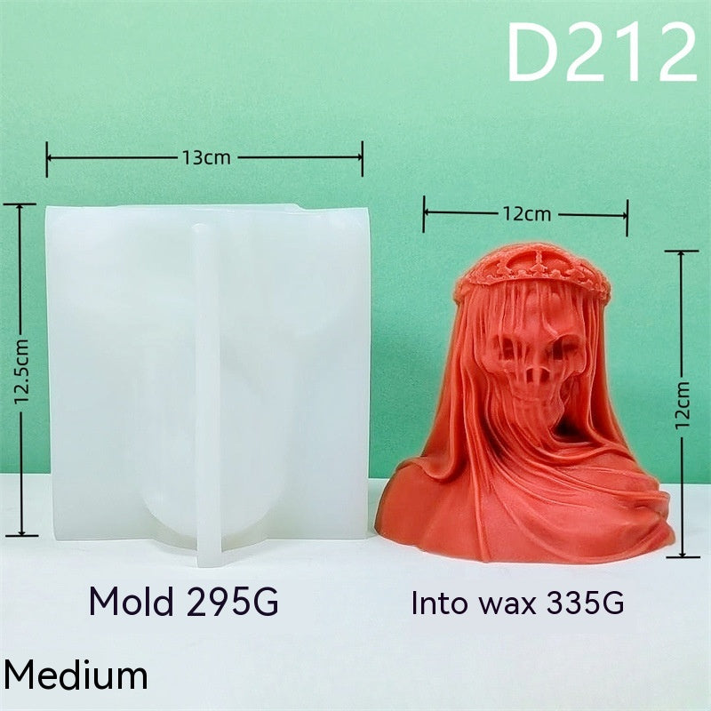 3D Evil Skull King Silicone Candle Mould | Craft Spooky Candles