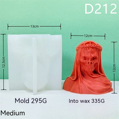 3D Evil Skull King Silicone Candle Mould | Craft Spooky Candles