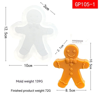 Christmas Gingerbread Man Candle Mould 