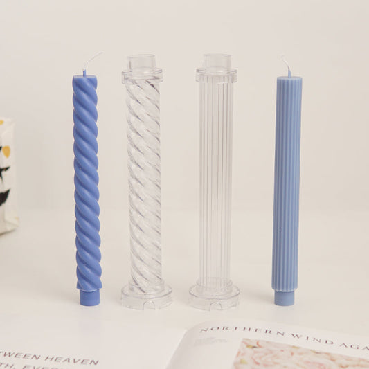 Craft Stunning Twist Stripe Pillar Candles with Taper Candle Moulds! 🕯️ Discover the Art of Candle Making Today! #DIY #CandleCrafting