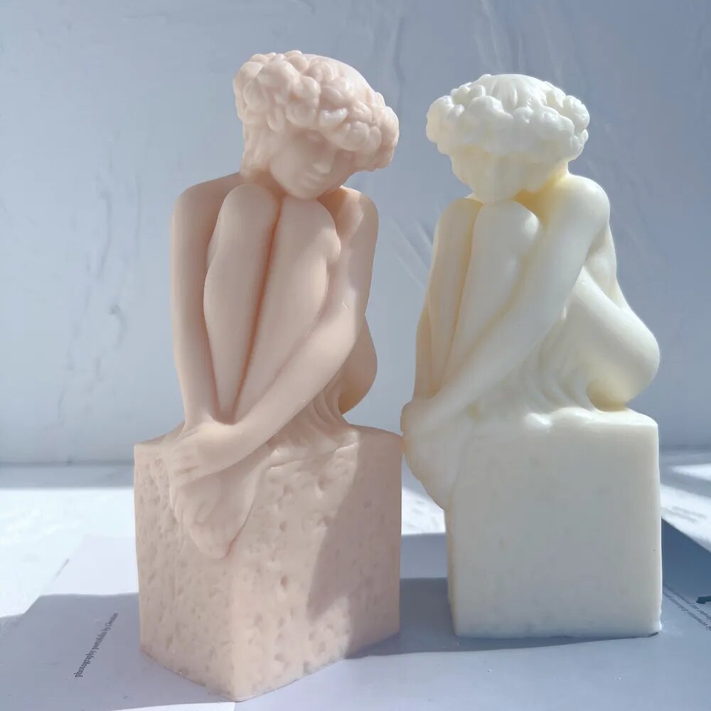 Virgo Christel Marott Zodiac Figurine Candle Silicone Mould