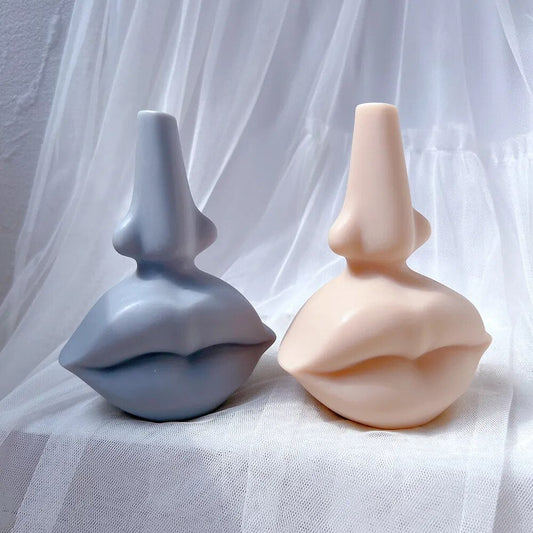 Facial Features Lip Nose Candle Mould
