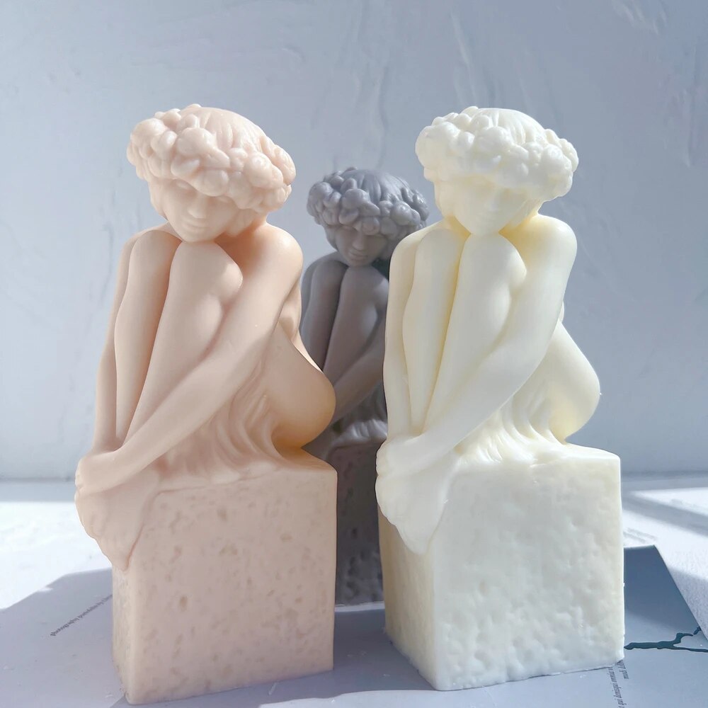 Virgo Christel Marott Zodiac Figurine Candle Silicone Mould