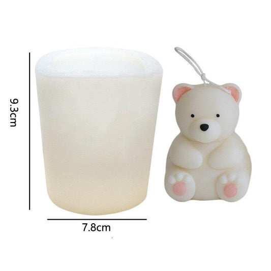 Adorable 3D Bear Silicone Candle Mould Candles Moulds