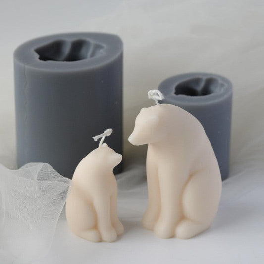 Adorable Polar Bear Candle Mould - Create Stunning Winter-Themed Candles Candles Moulds