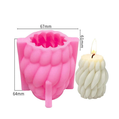 Aromatherapy Candle Silicone Mould Spiral Raindrop Creativity Candles Moulds