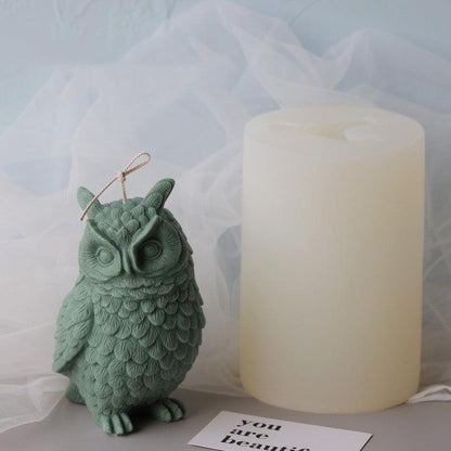 Big Owl Decoration Silicone Candle Mould for Home Decoration Candles Moulds